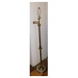 Brass bridge floor lamp