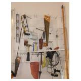 Tools on the pegboard