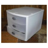 Small Sterilite 3 drawer storage bin unit