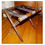 Wooden folding luggage rack stand