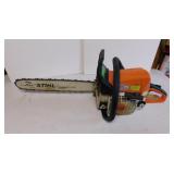Stihl 18" bar chainsaw in case, has compression,