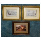 Several framed art prints & photo frames