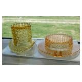 Westmoreland pink glass skimmer hat ashtray -