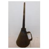 Antique metal railroad oiler, 15"
