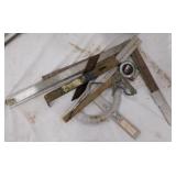Craftsman & Stanley squares - Steel 24" ruler -