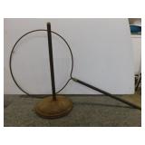 Vintage metal bird cage round frame