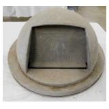 Galvanized dome top commercial trash can lid