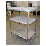 Metal 3 tier utility cart on wheels