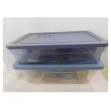 Rubbermaid storage tote boxes w/ lids -