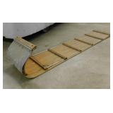 Vintage Gladding wooden snow toboggan sled,