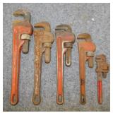 6 pipe wrenches: 2 are Rigid