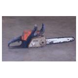 Stihl MS180C gas powered chainsaw, has compression