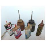 Vintage oil oiler tins