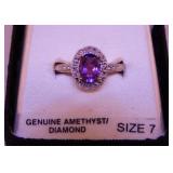 New 18K yellow gold over sterling silver amethyst