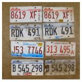8 embossed metal Illinois license plates