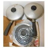 Two Kitchen Craft 2.5 qt. aluminum sauce pans w/