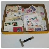 Cancelled US postage stamps - Vintage Gillette