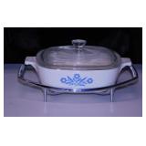 4 pcs. 1958 Corning Blue Cornflower casseroles:
