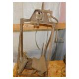Antique butter churn frame w/ paddle,