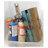Several propane torch sets w/ tanks