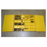 Screwdriver bits in divided cases