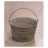 Galvanized water bucket, 14" diameter