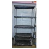 Rubbermaid 5 shelf shelving unit, 36" x 17" x 24"