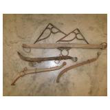 Antique cast iron shelf brackets - Horse Hames -