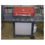 UniFlame portable patio gas grill w/ side burner