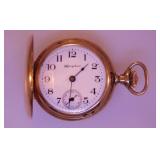 14K yellow gold ladies Hampden pocket watch,