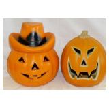 Rare ceramic Halloween Cowboy Jack-O-Lantern