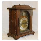 1975 Emperor mantel clock w/ key & paperwork,