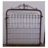 Primitive iron garden gate door, 38" wide