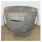 Galvanized water bucket, 13" diam.