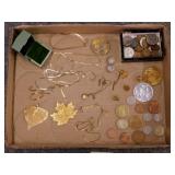 Coins: 2 silver dimes - Wheat pennies -