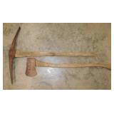 Pickaxe, 34" long - Single bit axe, 34" long