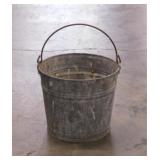 Galvanized water bucket, 10" diameter
