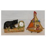 Ceramic Smoky Mountains souvenir desk thermometer