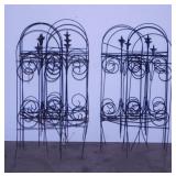 Metal yard & garden trellis stakes - Wrought iron