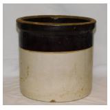 Antique one gallon brown band crock