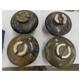 4 large porcelain insulators