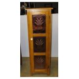 Amish style chimney cabinet w/ pierced tin door,