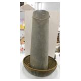 Galvanized chicken feeder, 26" tall