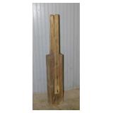 Primitive wood dirt tamper, 36" tall