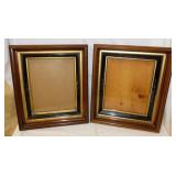 Pair of antique deep carved walnut frames w/