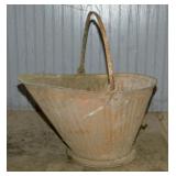 Galvanized coal scuttle bucket - Richmond Cedar