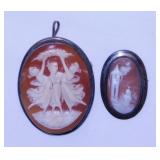 Antique carved Carnelian Three Graces pendant