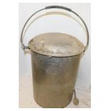 WWII US military Sanette stainless flip-top can
