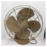 Antique metal oscillating 14" fan, neds rewired