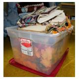 Sterilite 58 qt. storage tote w/ lid full of Fall